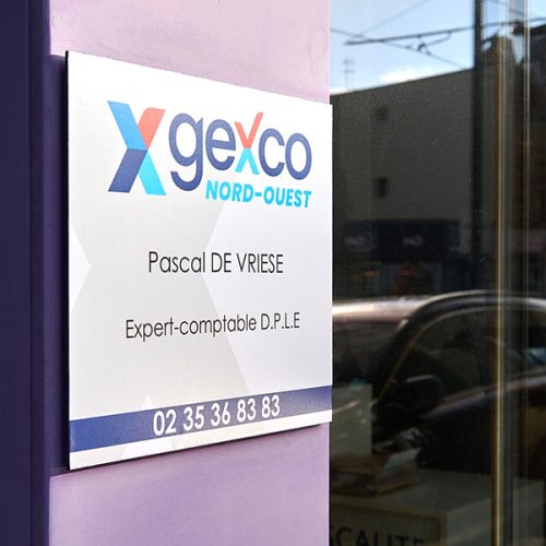 Photographie de la devanture des locaux de Gexco Nord-Ouest à Rouen. 10 rue Sotteville, 76100 Rouen